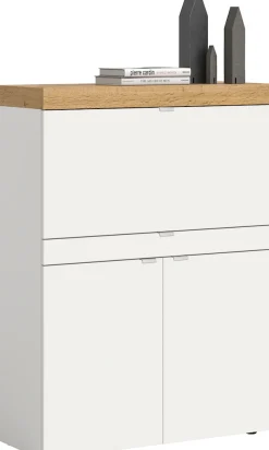 OTTO home Sekretär »MAMBO, Höhe 122cm, 2 Türen, 1 Schubkasten, 1 Klappe« Home-Office-Schreibtisch, PC-Schrank, Schreibtisch, Office
