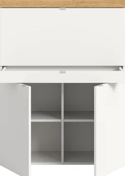 OTTO home Sekretär »MAMBO, Höhe 122cm, 2 Türen, 1 Schubkasten, 1 Klappe« Home-Office-Schreibtisch, PC-Schrank, Schreibtisch, Office