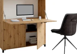 OTTO home Sekretär »Melton« platzsparende Arbeitslösung mit viel Stauraum, Breite 120 cm
