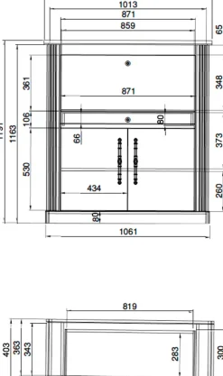 OTTO home Sekretär »Westminster, PC-Schrank mit klappbarer Tischplatte, Schreibtisch« Home-Office-Schreibtisch, Monitor-/Laptopfach, mit Kabelkanal