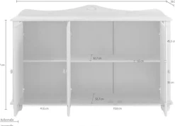 OTTO home Sideboard »Adele« Kommode, 3-türig, Breite 130 cm, aus massiver Kiefer, FSC®