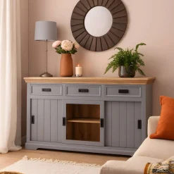 OTTO home Sideboard »Alpinist Kommode Breite/Tiefe/Höhe 160/40/90 cm« mit 3 Schiebetüren, handgefertigt, Unikat-Möbel, Breite 160 cm