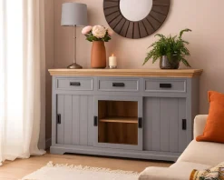 OTTO home Sideboard »Alpinist Kommode Breite/Tiefe/Höhe 160/40/90 cm« mit 3 Schiebetüren, handgefertigt, Unikat-Möbel, Breite 160 cm