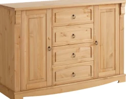 OTTO home Sideboard »Anna« Gesamtmaße (B/T/H): ca. 140/44/88 cm,Kommode, Breite 140 cm, 4 Schubladen, 2 Türen, Massivholz, FSC®
