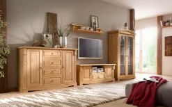 OTTO home Sideboard »Anna« Gesamtmaße (B/T/H): ca. 140/44/88 cm,Kommode, Breite 140 cm, 4 Schubladen, 2 Türen, Massivholz, FSC®