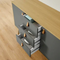 OTTO home Sideboard »Avril« Korpus aus Melamin & MDF, ABS-Kunststoff Kanten, Soft-Close-Funktion