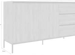 OTTO home Sideboard »Bari« Kommode mit 2 Türen und 3 Schubkästen, Breite 140 cm