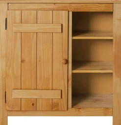 OTTO home Sideboard »Bertram« Massivholz,4 verstellbare Einlegeböden, Magnetverschluss,Höhe 90 cm
