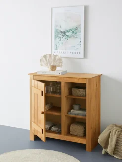 OTTO home Sideboard »Bertram« Massivholz,4 verstellbare Einlegeböden, Magnetverschluss,Höhe 90 cm