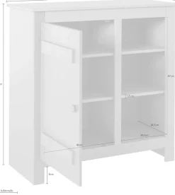 OTTO home Sideboard »Bertram« Massivholz,4 verstellbare Einlegeböden, Magnetverschluss,Höhe 90 cm