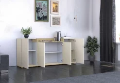 OTTO home Sideboard »BOLSENA, Kommode, Schrank,Lowboard mit 6 Fächer und offenes Ablagefach« 1 Stk. tlg. stehend/hängend montierbar, Made in Italy, B/T/H: 160 × 35 × 71,2 cm