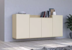 OTTO home Sideboard »BOLSENA, Kommode, Schrank,Lowboard mit 6 Fächer und offenes Ablagefach« 1 Stk. tlg. stehend/hängend montierbar, Made in Italy, B/T/H: 160 × 35 × 71,2 cm