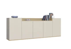 OTTO home Sideboard »BOLSENA, Kommode, Schrank,Lowboard mit 8 Fächer und offenes Ablagefach« 1 Stk. tlg. stehend/hängend montierbar, Made in Italy, B/T/H: 200 × 35 × 71,2 cm