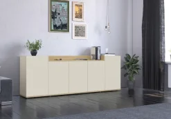 OTTO home Sideboard »BOLSENA, Kommode, Schrank,Lowboard mit 8 Fächer und offenes Ablagefach« 1 Stk. tlg. stehend/hängend montierbar, Made in Italy, B/T/H: 200 × 35 × 71,2 cm