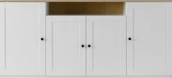 OTTO home Sideboard »Brest, Schrank im Landhausstil, Kommode, zeitloses Stauraumelement« schwarze Metallgriffe, ausreichend Stauraum, 204 cm breit