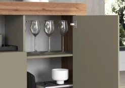 OTTO home Sideboard »CHRONOS Breite 155 cm mit 3 Türen, 1 offenes und 6 geschlossene Fächer« 1 Stk. tlg. Sideboard,Kommode, Schrank, Grifflos mit Push to Open, Made in Italy