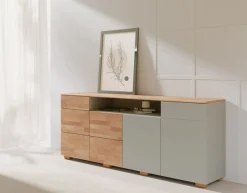OTTO home Sideboard »Citra teilmassiv« Breite 200cm,moderne grifflose Optik mit push to open Funktion