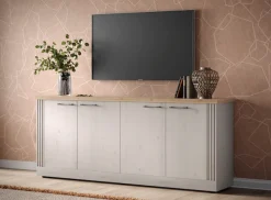 OTTO home Sideboard »Country Breite 211 cm, Kommode mit 4 Türen, Anrichte im« Landhausstil, viel Stauraum, mit Metallgriffe, MDF Rahmen
