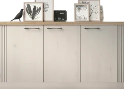 OTTO home Sideboard »Country Breite 164 cm, Kommode mit 3 Türen, Anrichte im« Landhausstil, viel Stauraum, mit Metallgriffe, MDF Rahmen