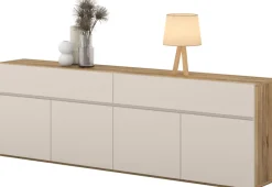 OTTO home Sideboard »Criss, Breite 200 cm moderne grifflose Kommode 4Türen/4SK« Schubladenkommode mit viel Stauraum, vielseitig einsetzbar