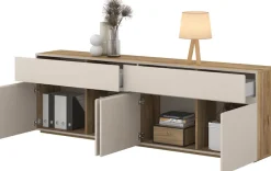 OTTO home Sideboard »Criss, Breite 200 cm moderne grifflose Kommode 4Türen/4SK« Schubladenkommode mit viel Stauraum, vielseitig einsetzbar