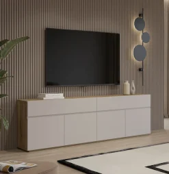OTTO home Sideboard »Criss, Breite 200 cm moderne grifflose Kommode 4Türen/4SK« Schubladenkommode mit viel Stauraum, vielseitig einsetzbar