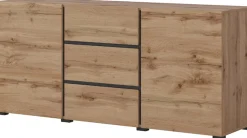 OTTO home Sideboard »Cross, Breite 150 cm, moderne grifflose Kommode, 2Türen/3 Schubkästen« Schubladenkommode mit viel Stauraum, Einlegeböden verstellbar