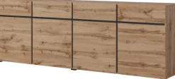 OTTO home Sideboard »Cross,Breite 225 cm, moderne grifflose Kommode,4 Türen/4 Schubkästen« Schubladenschrank mit viel Stauraum, Einlegeböden verstellbar