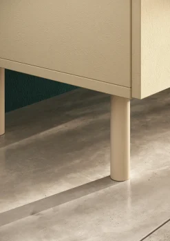 OTTO home Sideboard »Dobbiaco, 202 cm breit, 4 Türen, Anrichte, Kommode, Stauraumschrank« Innenliegendes Top, gerade Metallfüße, Tür mit Rundung