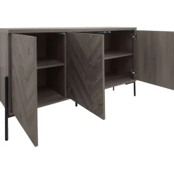 OTTO home Sideboard »Eadwine« Kommode, Push-to-open, Türen mit Fischgräten Muster, Breite 130 cm