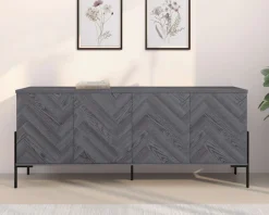 OTTO home Sideboard »Eadwine« Kommode, Push-to-open, Türen mit Fischgräten Muster, Breite 175 cm