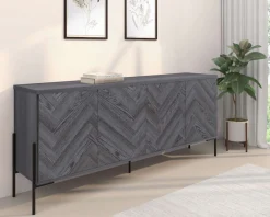 OTTO home Sideboard »Eadwine« Kommode, Push-to-open, Türen mit Fischgräten Muster, Breite 175 cm