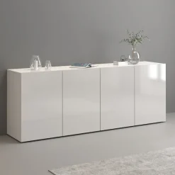 OTTO home Sideboard »Egypt, Kommode, Schrank, grifflos« 4 Türen, Fronten Hochglanz lackiert, Breite 180