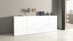 OTTO home Sideboard »Egypt, Kommode, Schrank, grifflos« 4 Türen, Fronten Hochglanz lackiert, Breite 180