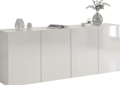 OTTO home Sideboard »Egypt, Kommode, Schrank, grifflos« 4 Türen, Fronten Hochglanz lackiert, Breite 180