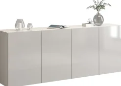 OTTO home Sideboard »Egypt, Kommode, Schrank, grifflos« 4 Türen, Fronten Hochglanz lackiert, Breite 180