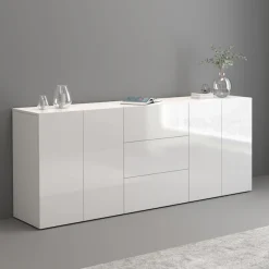 OTTO home Sideboard »Egypt, Kommode, Schrank, grifflos« 4 Türen, 3 Schubkästen mit Push-To-Open,komplett Hochglanz Breite 200