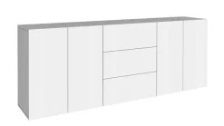 OTTO home Sideboard »Egypt, Kommode, Schrank, grifflos« 4 Türen, 3 Schubkästen mit Push-To-Open,komplett Hochglanz Breite 200