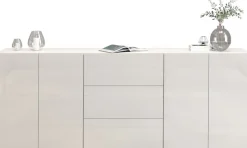 OTTO home Sideboard »Egypt, Kommode, Schrank, grifflos« 4 Türen, 3 Schubkästen mit Push-To-Open,komplett Hochglanz Breite 200