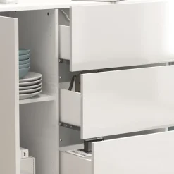 OTTO home Sideboard »Egypt, Kommode, Schrank, grifflos« 4 Türen, 3 Schubkästen mit Push-To-Open,komplett Hochglanz Breite 200