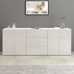 OTTO home Sideboard »Egypt, Kommode, Schrank, grifflos« 4 Türen, 3 Schubkästen mit Push-To-Open,komplett Hochglanz Breite 200