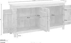 OTTO home Sideboard »Fenris« Kommode aus massiven Mangoholz, Breite 175 cm
