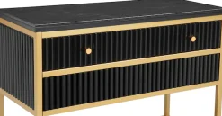 OTTO home Sideboard »Fleuriss« Keramikplatte, goldenes Gestell, FSC-zertifiziertem Holz, Breite 80 cm