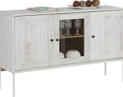 OTTO home Sideboard »Freya« Kommode mit 2 Holztüren, aus Massivholz, Breite 130 cm