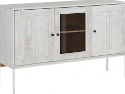 OTTO home Sideboard »Freya« Kommode mit 2 Holztüren, aus Massivholz, Breite 130 cm