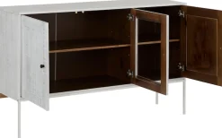 OTTO home Sideboard »Freya« Kommode mit 2 Holztüren, aus Massivholz, Breite 130 cm