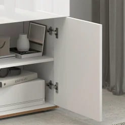 OTTO home Sideboard »Garda, Kommode, Schrank, 2 Türen, 1 Schublade, Made in Italy« Hochglanzlackierte Fronten, Korpus matt, grifflos, Breite 80,9 cm