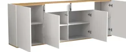 OTTO home Sideboard »GARDA, Kommode, Schrank, untere Türen mit Push-to-Open, Made in Italy« 1 Stk. tlg. Hochglanzlackierte Fronten, 4 Türen, 2 Schubladen, grifflos, B 200 cm