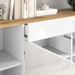OTTO home Sideboard »GARDA, Kommode, Schrank, untere Türen mit Push-to-Open, Made in Italy« 1 Stk. tlg. Hochglanzlackierte Fronten, 4 Türen, 2 Schubladen, grifflos, B 200 cm