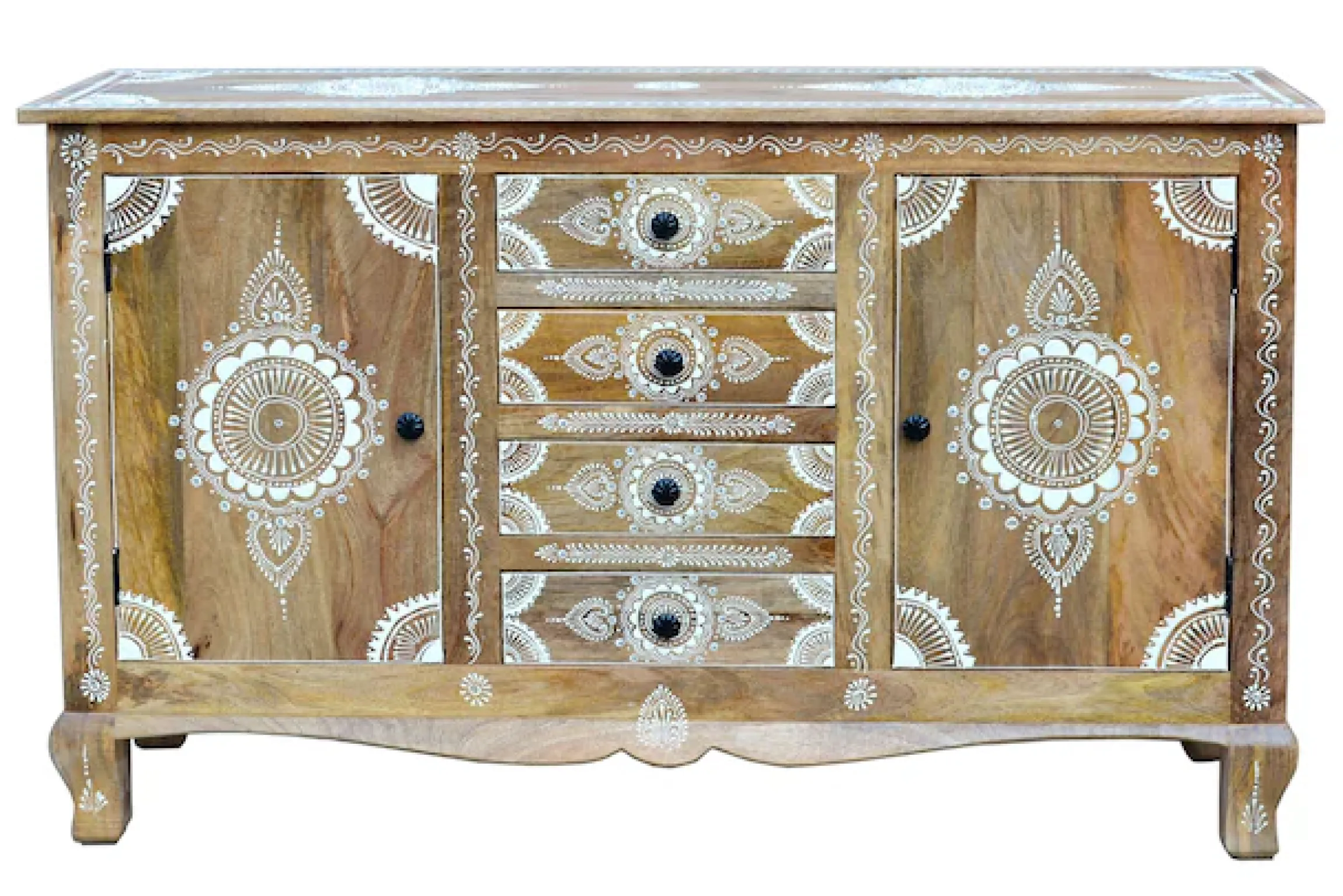 OTTO home Sideboard »Gullaba« Kommode, Hand bemalt, Breite 140 cm